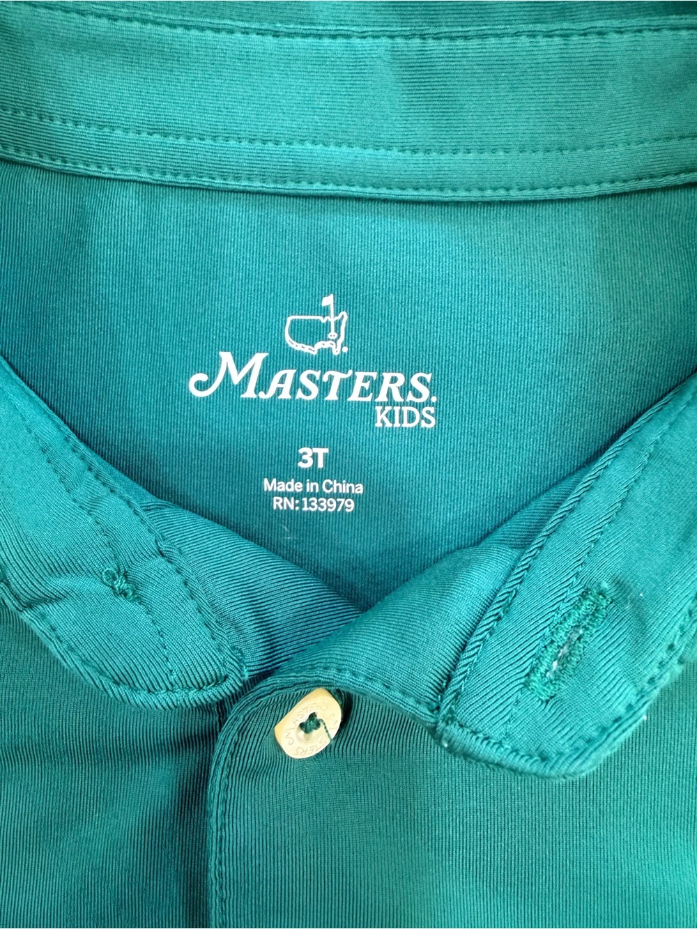 Masters Kids Green Polo - Size 3T - Picture 3 of 4